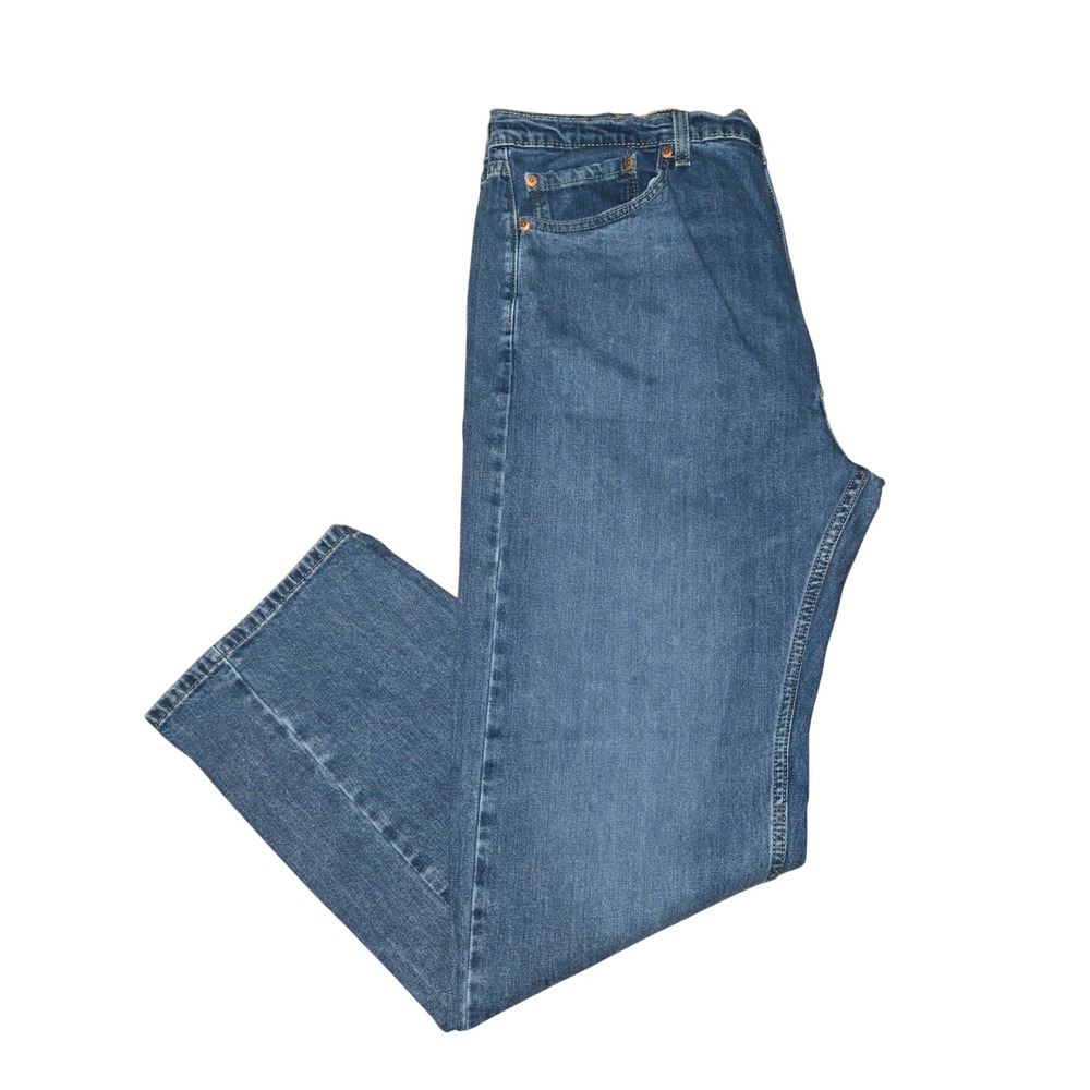 Levi's 505 Regular Fit Jeans Mens 40X32 Blue Straight Leg Stretch Denim